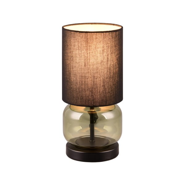 Zeleno-černá stolní lampa s textilním stínidlem (výška 28,5 cm) Elio – Trio-image-1