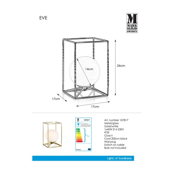Stolní lampa ve zlaté barvě Markslöjd Eve Table Gold-image-2