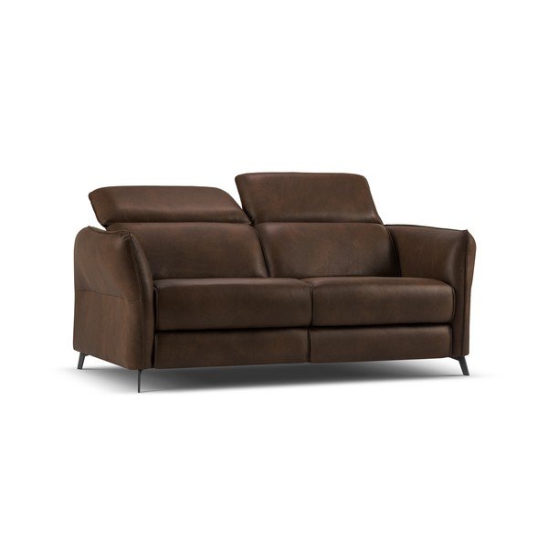 Tmavě hnědá kožená pohovka 103 cm Hubble – Windsor & Co Sofas-image-2