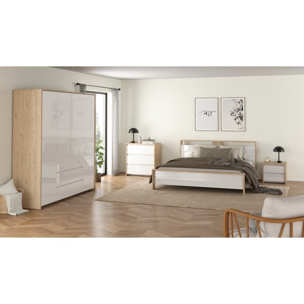 Bílý/v přírodní barvě noční stolek Next – Tvilum-image-2