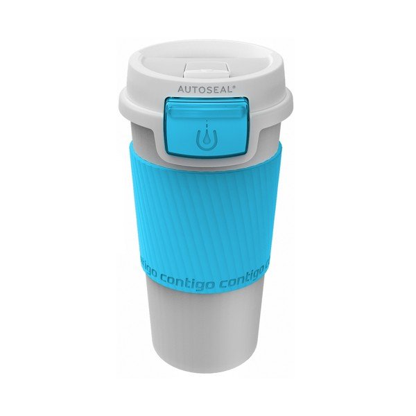 Tyrkysový cestovní hrnek Premier Housewares Morgan, 360 ml