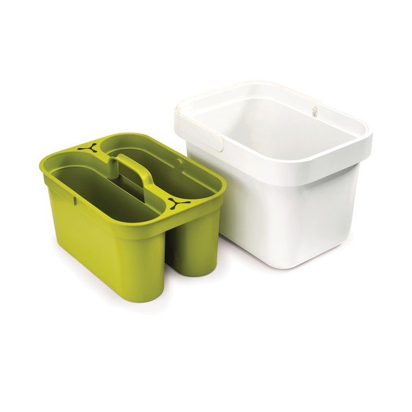 Kyblík na úklidové prostředky Clean&Store, bílý/zelený-image-2
