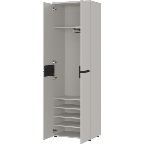 Šedá šatní skříň 59x198 cm Bastia – Germania-image-2