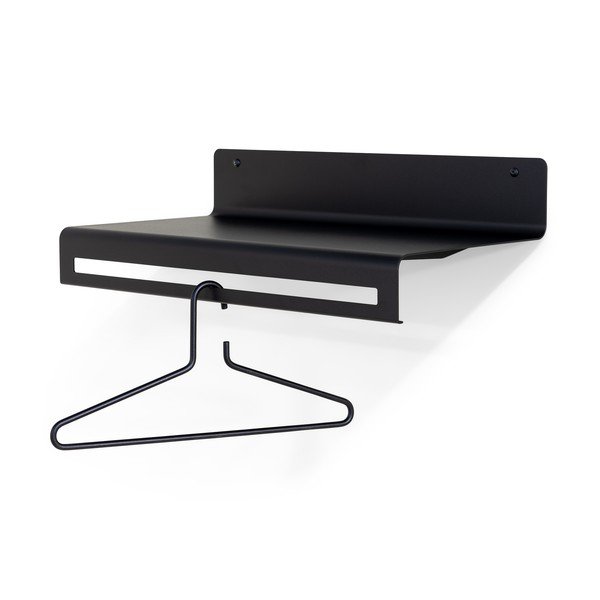 Černý kovový nástěnný věšák s poličkou 60 cm Sway – Spinder Design-image-3