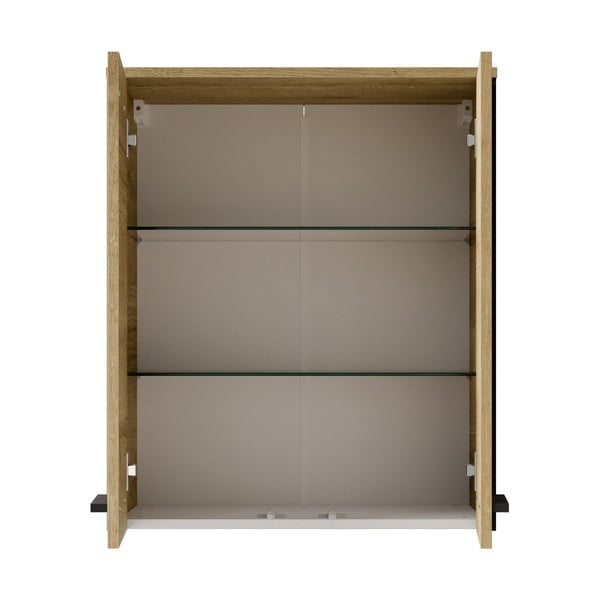 Závěsná koupelnová skříňka v dekoru dubu v přírodní barvě 72x60 cm Quickset 395 – Pelipal-image-2