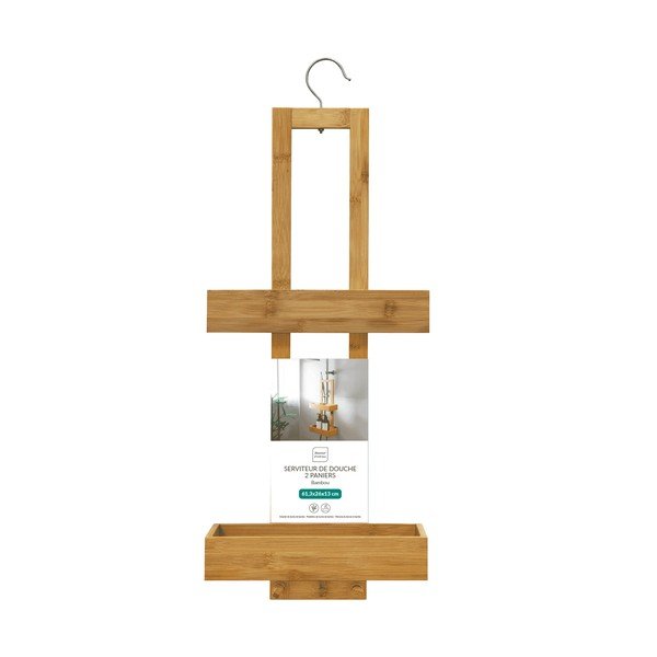 Závěsná bambusová koupelnová polička v přírodní barvě Hanoi – douceur d'intérieur-image-3