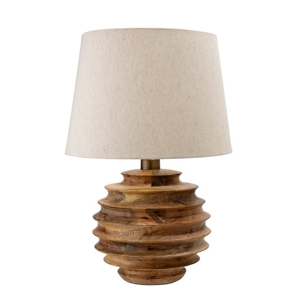 Stolní lampa v tmavě přírodní barvě s textilním stínidlem (výška 54 cm) Svale – Bloomingville