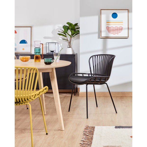 Černá zahradní židle s ocelovou konstrukcí Kave Home Surpik-image-1