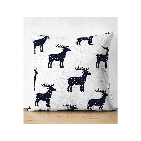 Sada 4 vánočních povlaků na polštář a běhounu na stůl Minimalist Cushion Covers Reindeer and Stars-image-4