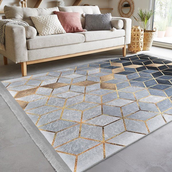 Modro-šedý koberec běhoun 80x200 cm – Mila Home-image-1