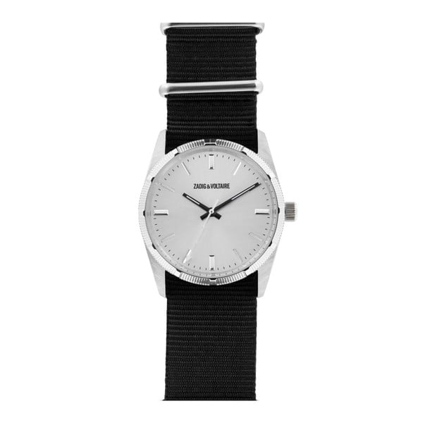 Unisex hodinky s černým nylonovým páskem Zadig & Voltaire