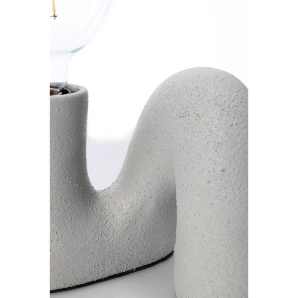 Šedá keramická stolní lampa se skleněným stínidlem (výška 12,5 cm) Jael – Yes Everyday-image-2