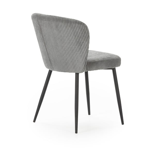 Šedé manšestrové jídelní židle v sadě 4 ks Megan – Marckeric-image-4