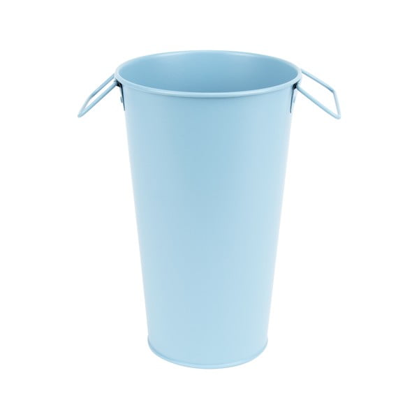 Světle modrá kovová zahradní váza Esschert Design Gardener