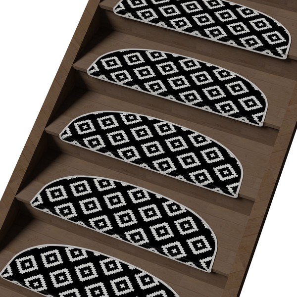 Černo-bílé nášlapy na schody v sadě 16 ks 20x65 cm Art – Vitaus-image-1