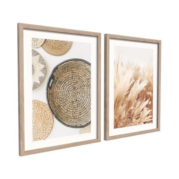 Tištěné obrazy v sadě 2 ks s rámem 30x40 cm Full Beige – Styler-image-2