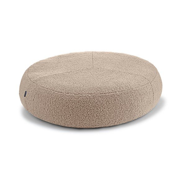 Béžový pelíšek pro psa z materiálu bouclé ø 70 cm Senso Pouffe Greige S/M – MiaCara