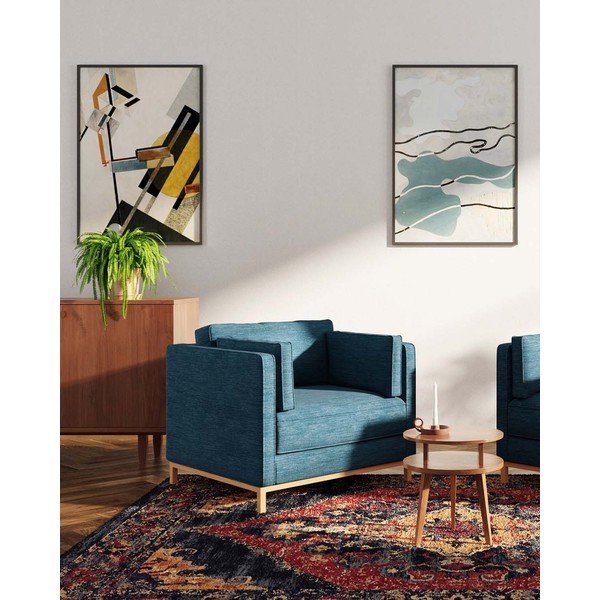 Tmavě modré relaxační křeslo Celerio – Ame Yens-image-1