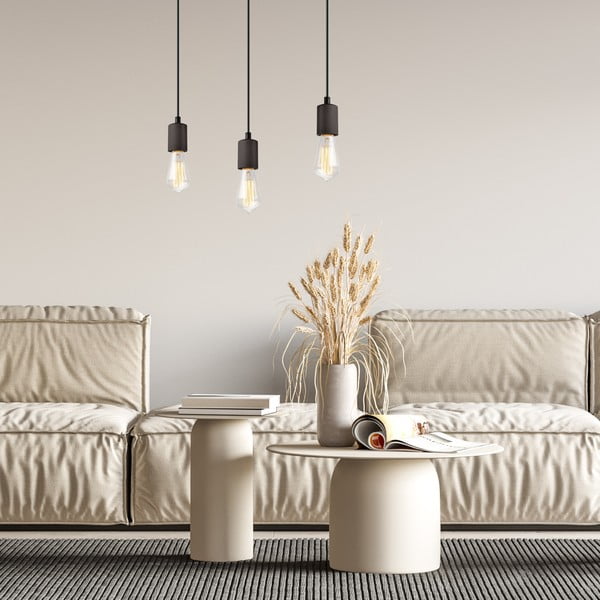 Černé závěsné svítidlo Leon – LAMKUR-image-2