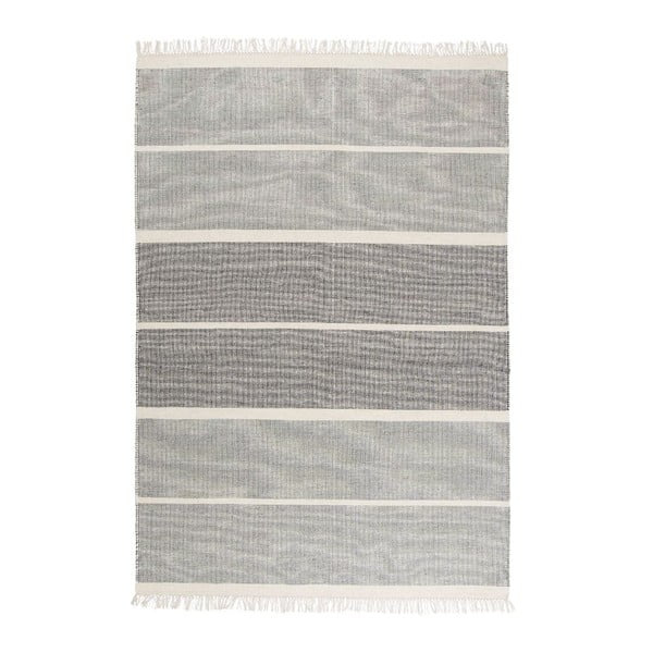 Šedomodrý ručně tkaný vlněný koberec Linie Design Reita, 160 x 230 cm