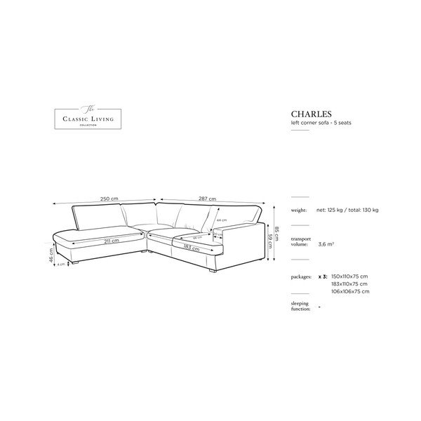Krémově bílá rohová pohovka Windsor & Co Sofas Daphne, levý roh-image-1