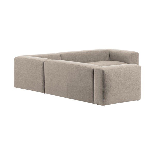 Béžová žinylková rohová pohovka Blok – Kave Home-image-4