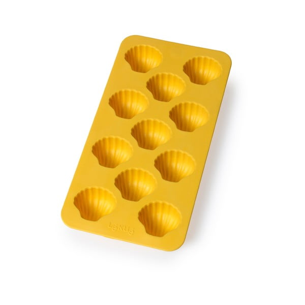 Žlutá silikonová forma na led Lékué Shell, 11 kostek