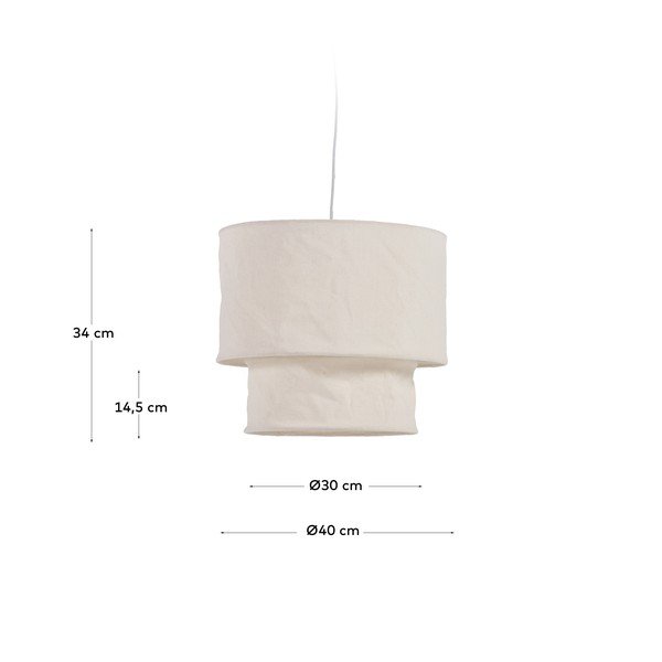 Béžové látkové stínidlo ø 40 cm Mariela – Kave Home-image-4