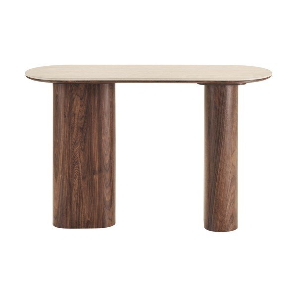 Béžový/tmavě hnědý konzolový stolek s keramickou deskou 40x120 cm Delphi – House Nordic-image-4