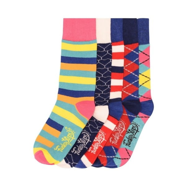Sada 5 párů barevných ponožek Funky Steps Kristen, velikost 35 – 39