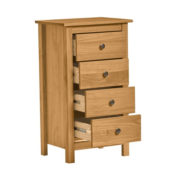Přírodní komoda z masivního borovicového dřeva se 4 zásuvkami Marckeric Berna-image-2