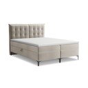 Taupe boxspring postel s úložným prostorem 160x200 cm Mikana – Makamii