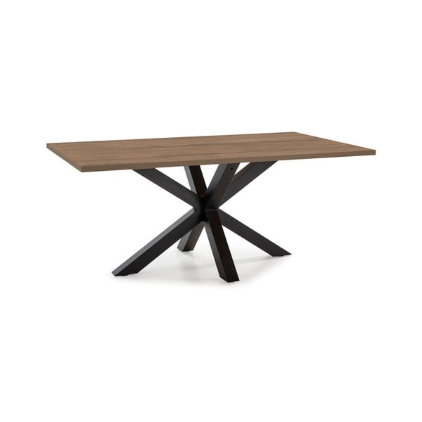 Jídelní stůl s deskou v dekoru ořechového dřeva 100x180 cm Comba – Marckeric-image-1