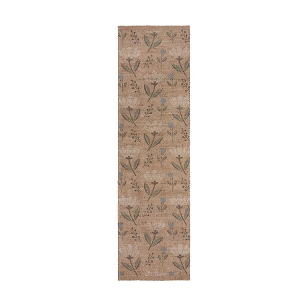 Ručně tkaný běhoun s příměsí juty v přírodní barvě 60x230 cm Arriana – Flair Rugs