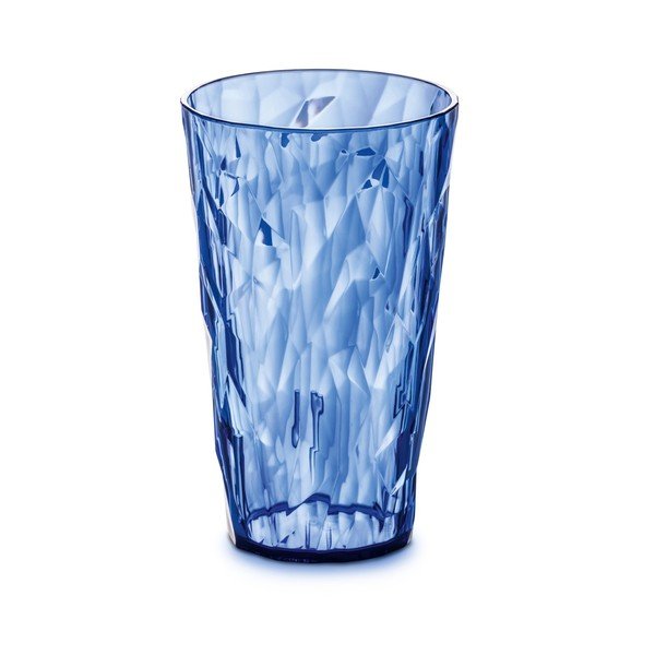 Modrá plastová sklenice Tantitoni Crystal, 400 ml