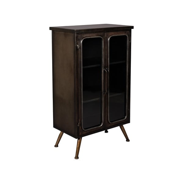 Černá kovová vitrína 60x100x35 cm Denza – Dutchbone-image-2