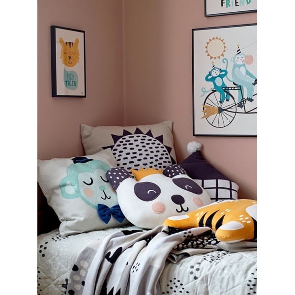 Béžovo-oranžový dětský bavlněný přehoz přes postel Södahl Raindrops, 80 x 100 cm-image-1