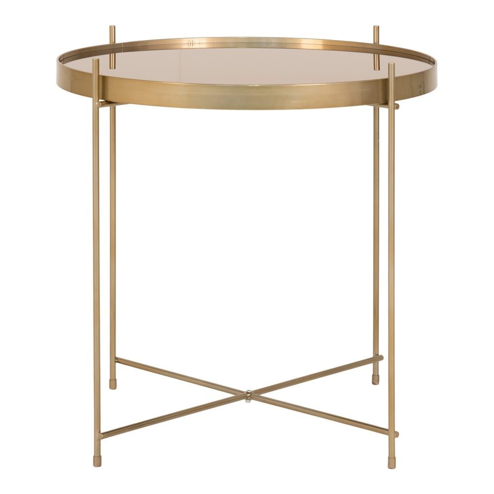 Kulatý konferenční stolek ve zlaté barvě ø 48 cm Venezia - House Nordic