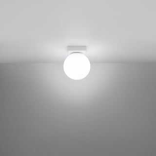 Bílé stropní svítidlo se skleněným stínidlem ø 12 cm Umerta – Nice Lamps