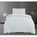 Světle šedé krepové povlečení na jednolůžko 140x200 cm Naomi – My House