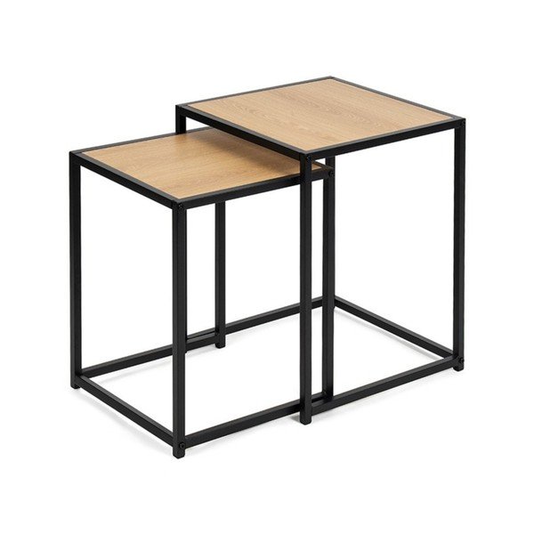 Odkládací stolky v sadě 2 ks v dekoru dubu 38x38 cm Noah – Bonami Essentials