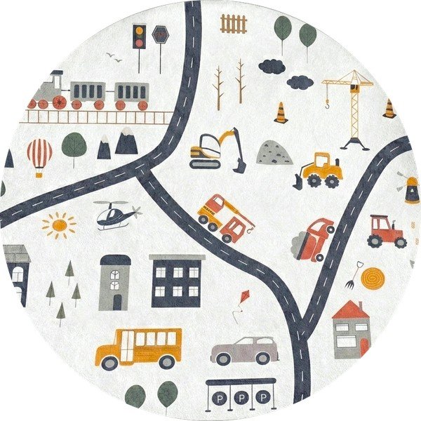 Pratelný dětský hrací koberec ø120 cm World Around Me – Mila Home