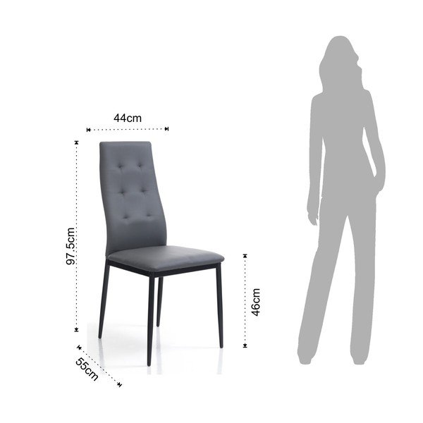 Šedé jídelní židle v sadě 2 ks Nina – Tomasucci-image-2