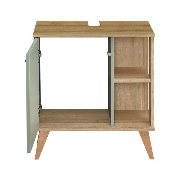 Zelená skříňka pod umyvadlo v dekoru dubu 60x65 cm Set 963 - Pelipal-image-3