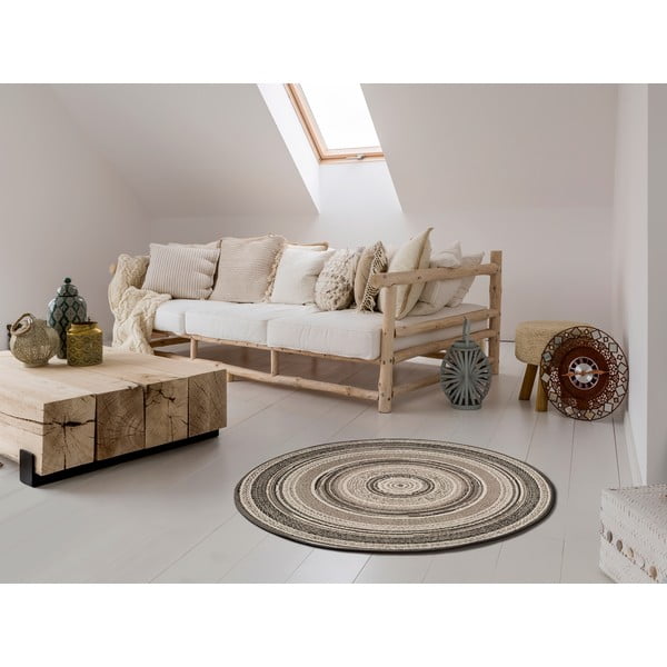 Šedý venkovní koberec Universal Verdi, ⌀ 120 cm-image-1