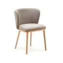 Světle hnědé čalouněné jídelní křeslo Ciselia – Kave Home