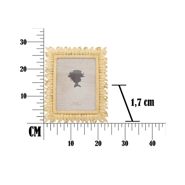 Žlutý fotorámeček v pryskyřicovém rámu Mauro Ferretti Glam Petal, 15 x 20 cm-image-1