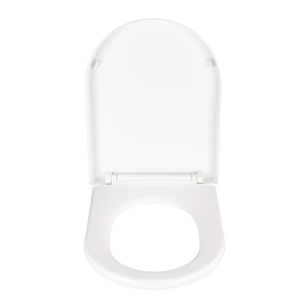 Bílé WC sedátko se snadným zavíráním Wenko Calla, 47 x 35,5 cm-image-2