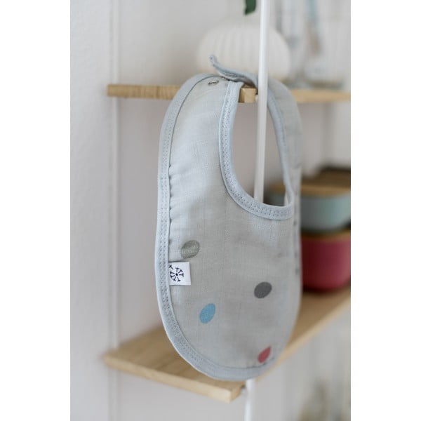 Šedý mušelínový bryndák Kindsgut Dots-image-1