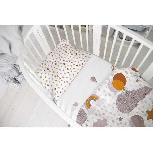 Napínací dětské prostěradlo z bavlněného saténu 200x90 cm Balloon Dreaming - Butter Kings-image-1